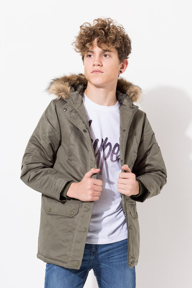 HYPE KHAKI HANDSTYLE KIDS PARKA JACKET