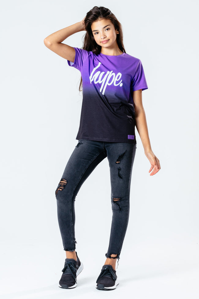 Hype Purple Black Fade Kids T-Shirt