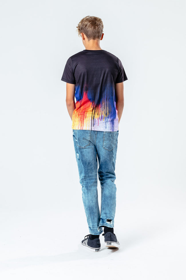 Hype Black & Multi Drips Kids T-Shirt