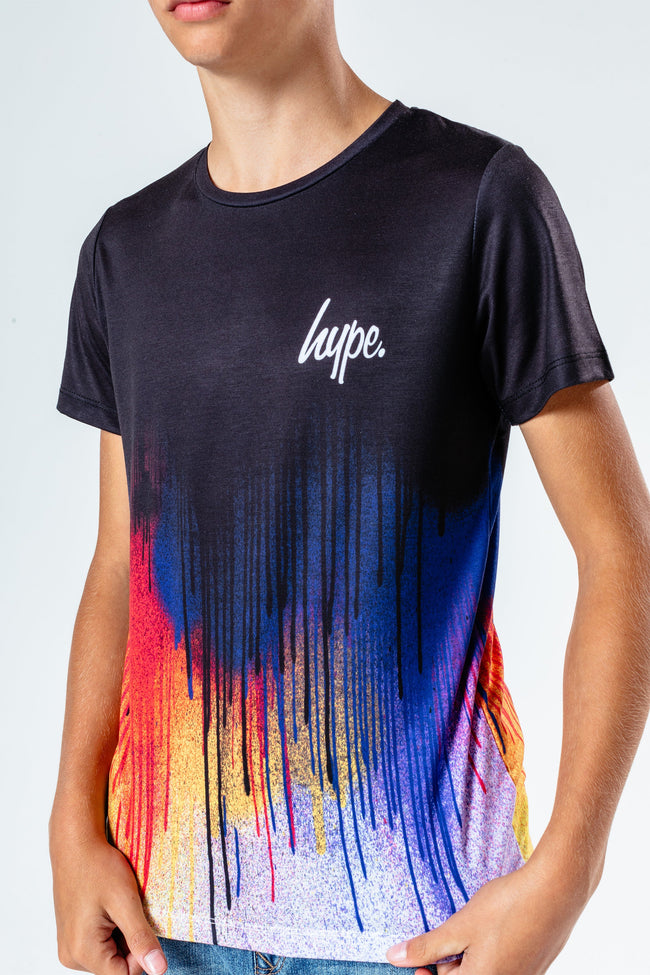 Hype Black & Multi Drips Kids T-Shirt