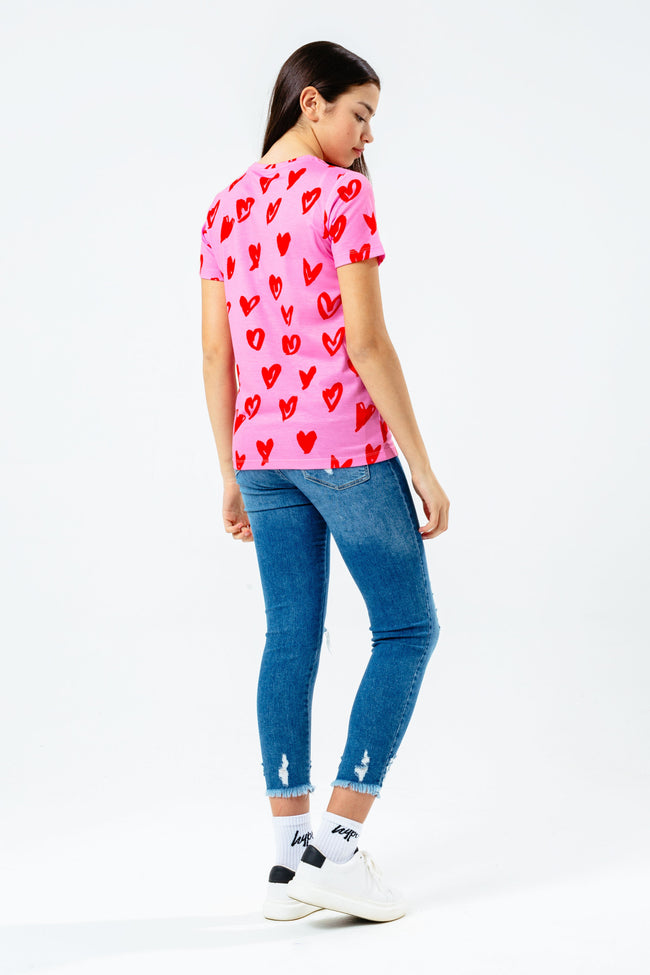 HYPE HEART PRINT KIDS T-SHIRT