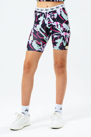 HYPE FLORAL SCRIBBLE KIDS CYCLING SHORTS