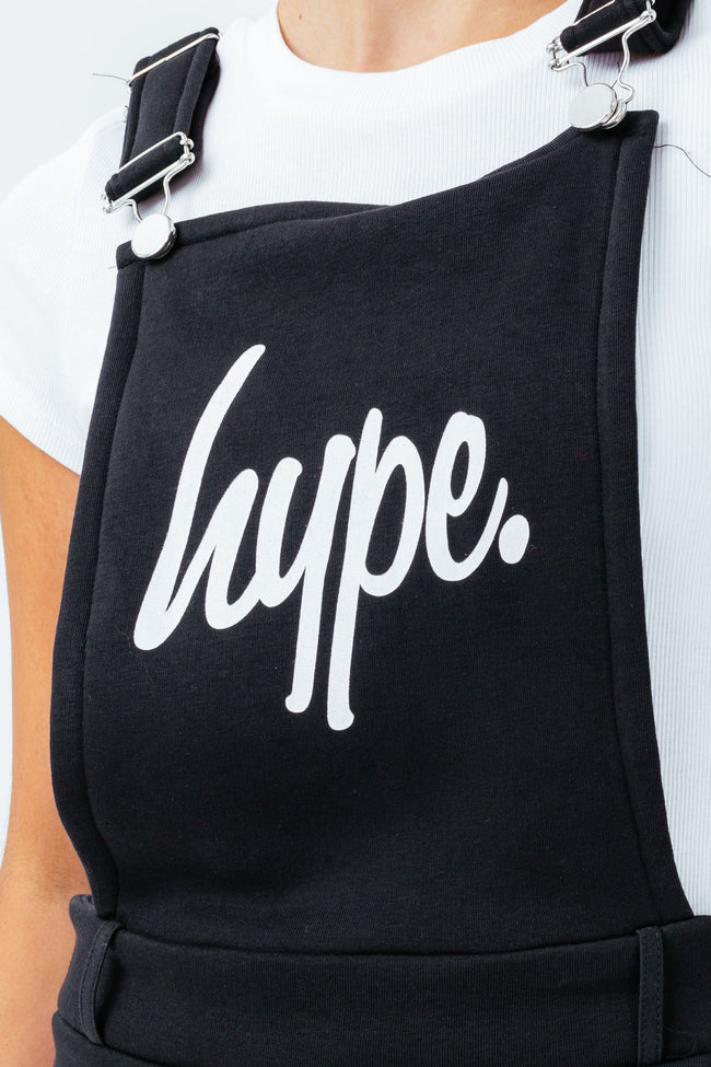 HYPE BLACK SHORT GIRLS DUNGAREES