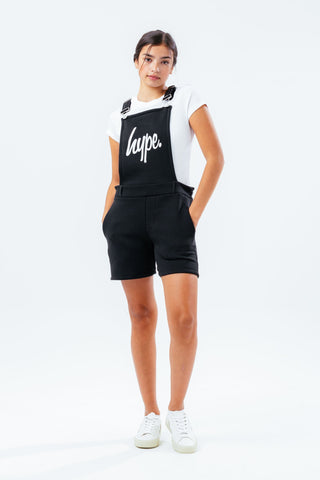 HYPE BLACK SHORT GIRLS DUNGAREES