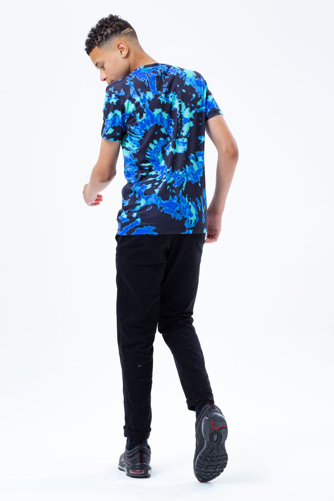 HYPE BLUE TRIPPY TIE DYE BOYS T-SHIRT