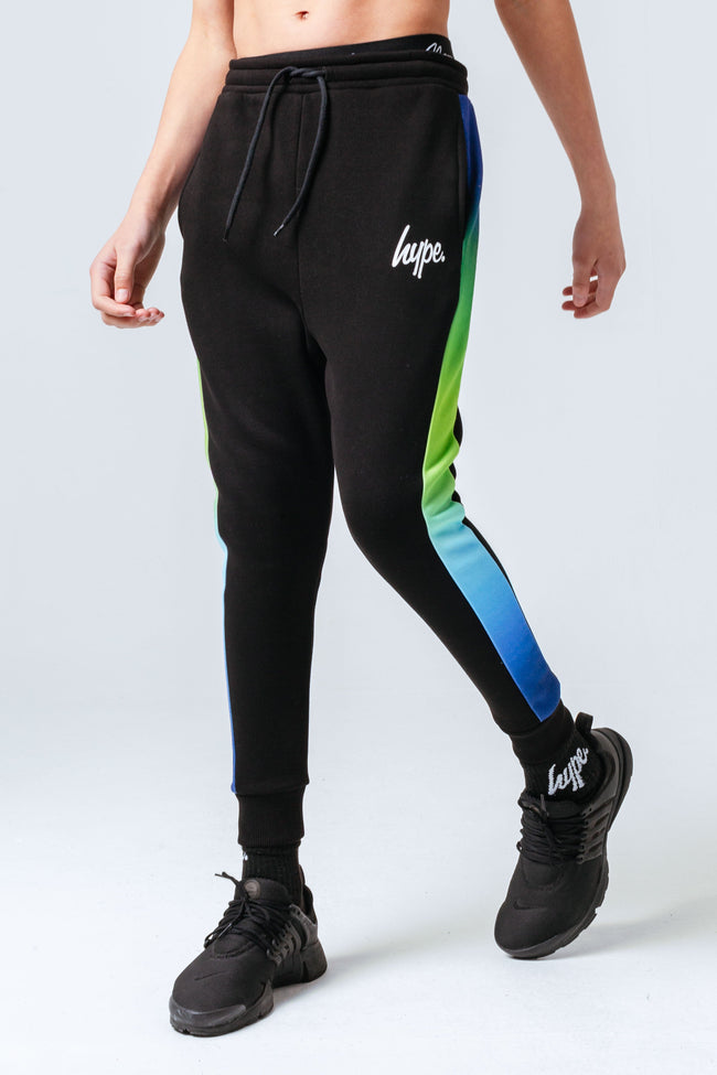 HYPE BLUE GREEN FADE PANEL KIDS JOGGERS