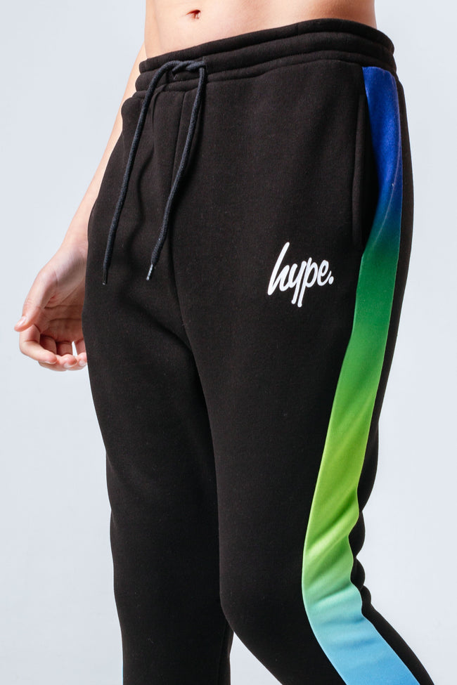 HYPE BLUE GREEN FADE PANEL KIDS JOGGERS