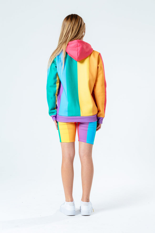 Hype Rainbow Stripe Kids Pullover Hoodie