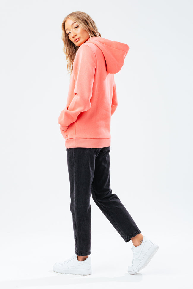 HYPE CORAL DRAWCORD WOMEN'S PULLOVER HOODIE