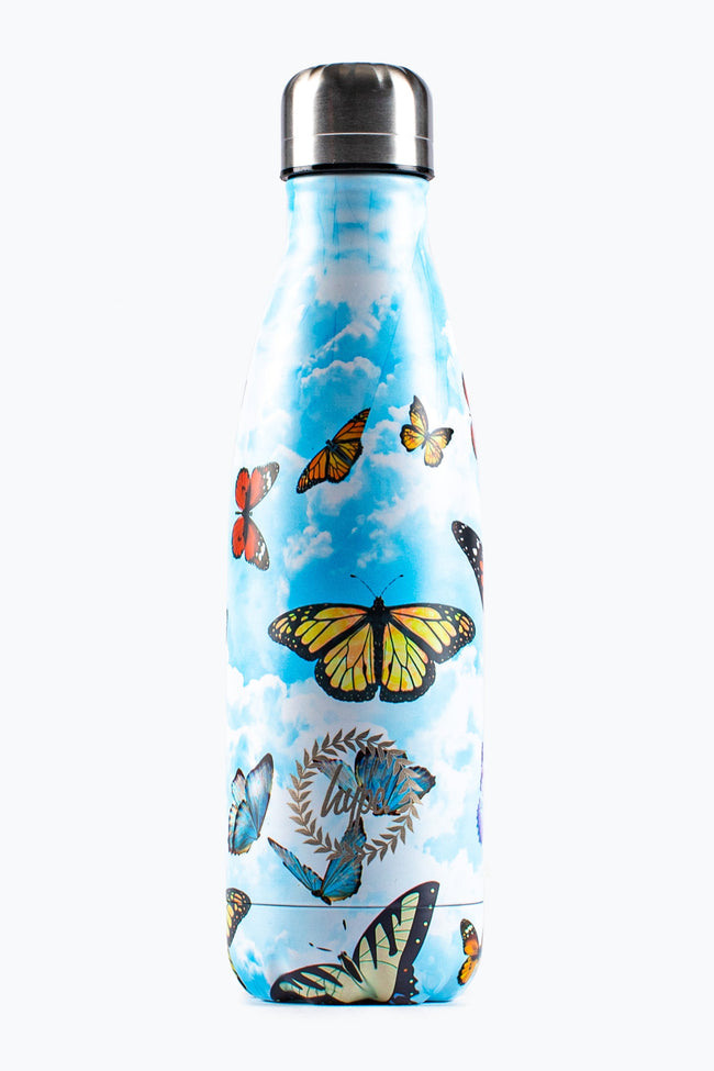 HYPE BLUE BUTTERFLIES METAL REUSABLE BOTTLE - 500ML