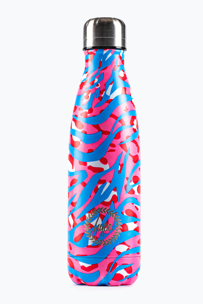 HYPE PINK ZEBRA METAL REUSABLE BOTTLE - 500ML