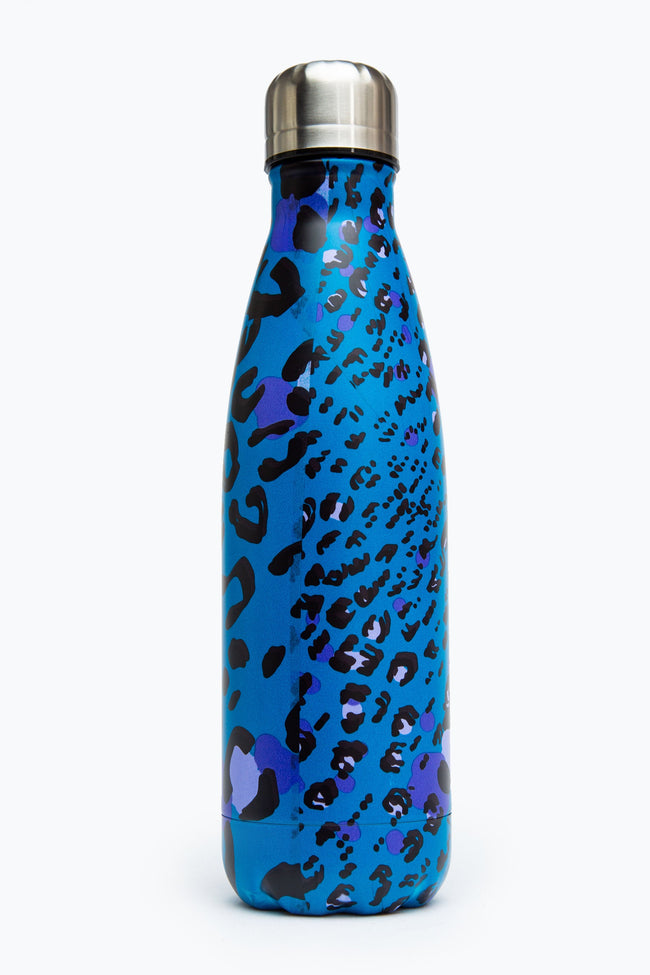 HYPE BLUE LEOPARD METAL REUSABLE BOTTLE - 500ML