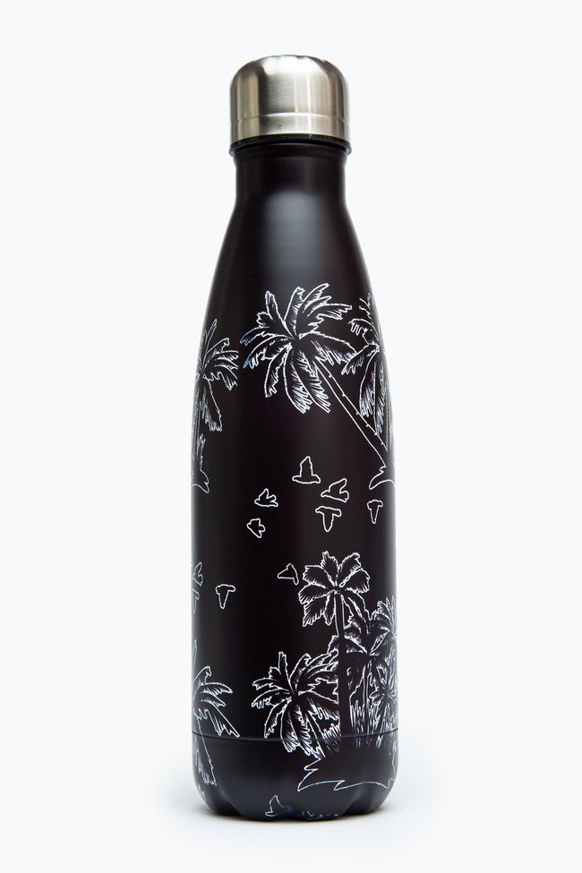 HYPE BLACK LEAVES METAL REUSABLE BOTTLE - 500ML