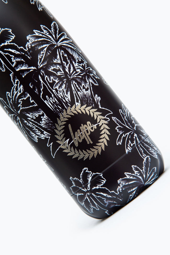 HYPE BLACK LEAVES METAL REUSABLE BOTTLE - 500ML