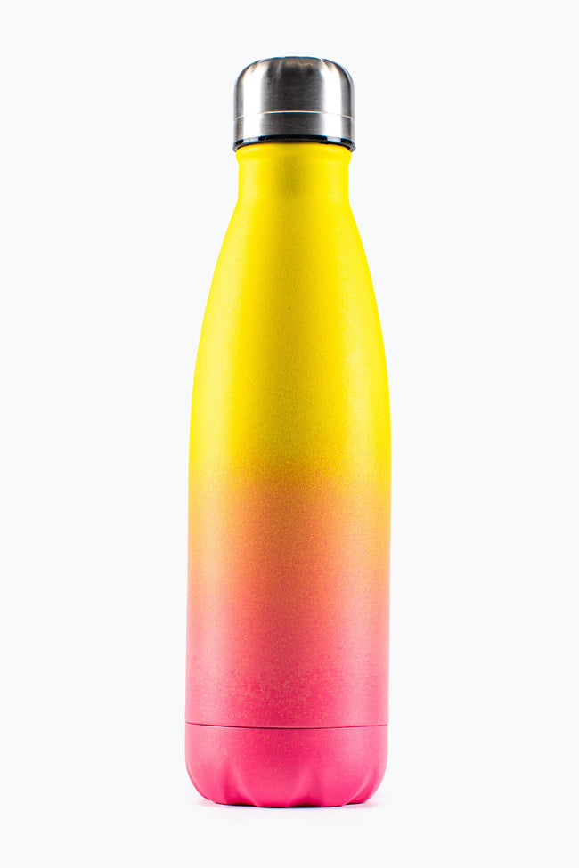 HYPE YELLOW & FUCHSIA GRADIENT POWDER COATED METAL BOTTLE - 500ML