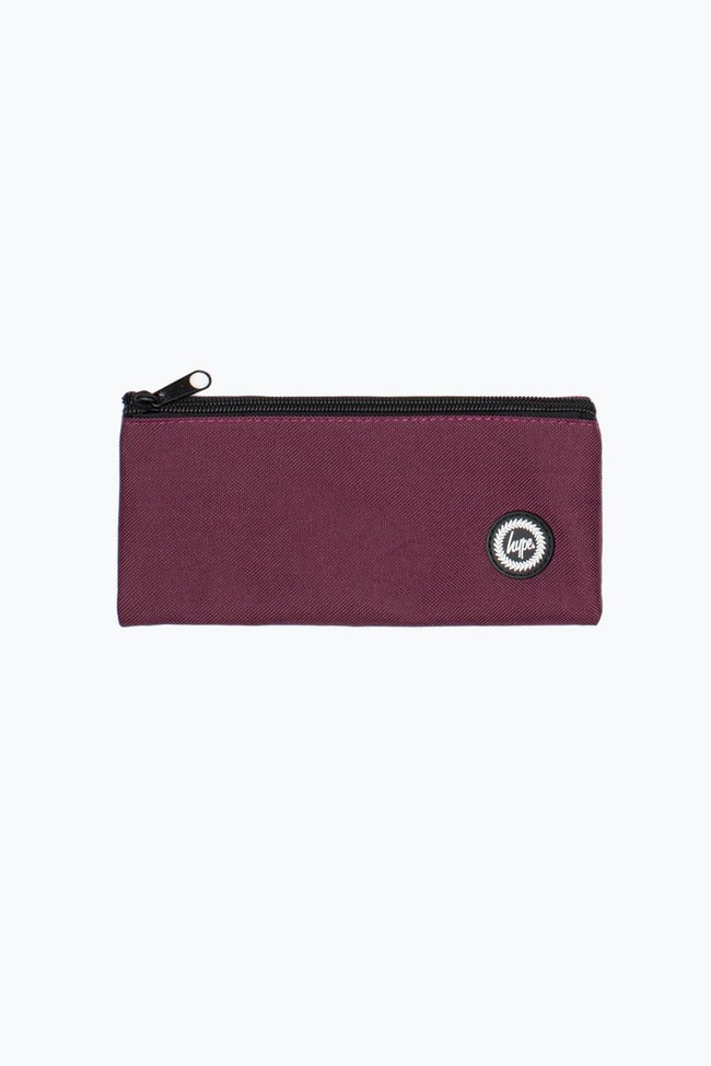 HYPE BURGUNDY CREST FLAT PENCIL CASE