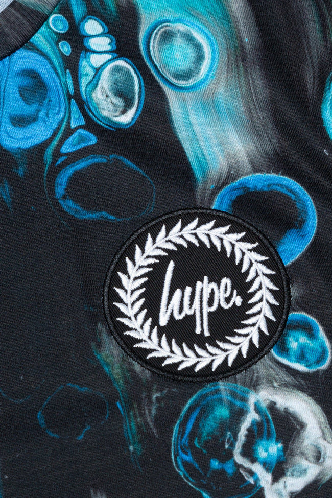 Hype Black And Blue Astro Fade Kids T-Shirt