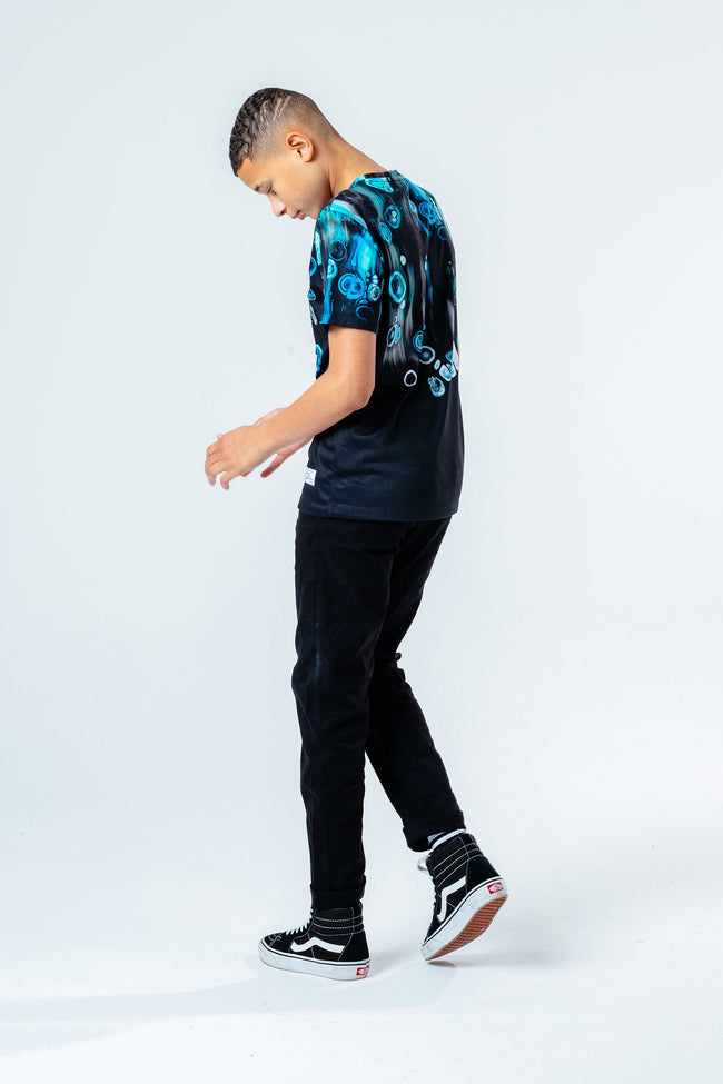 Hype Black And Blue Astro Fade Kids T-Shirt