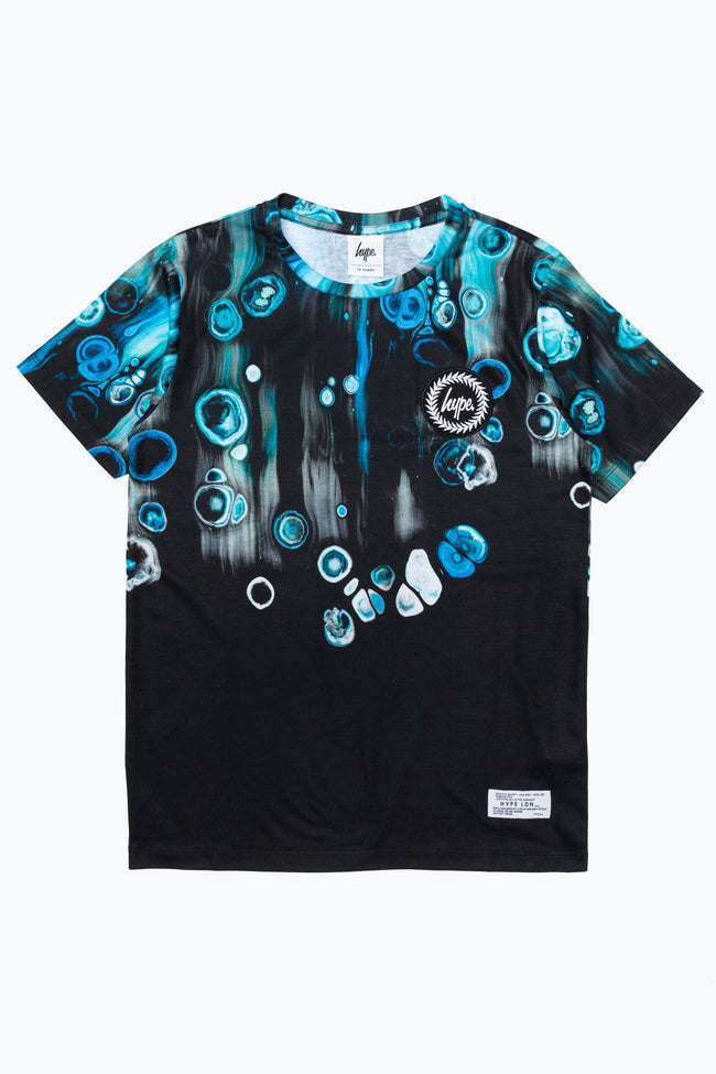 Hype Black And Blue Astro Fade Kids T-Shirt