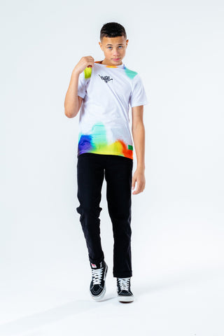 Hype White Rainbow Graffiti Spray Kids T-Shirt