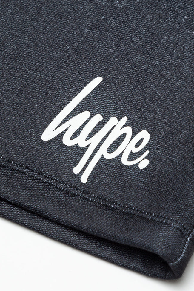 Hype Black White Speckle Kids Shorts