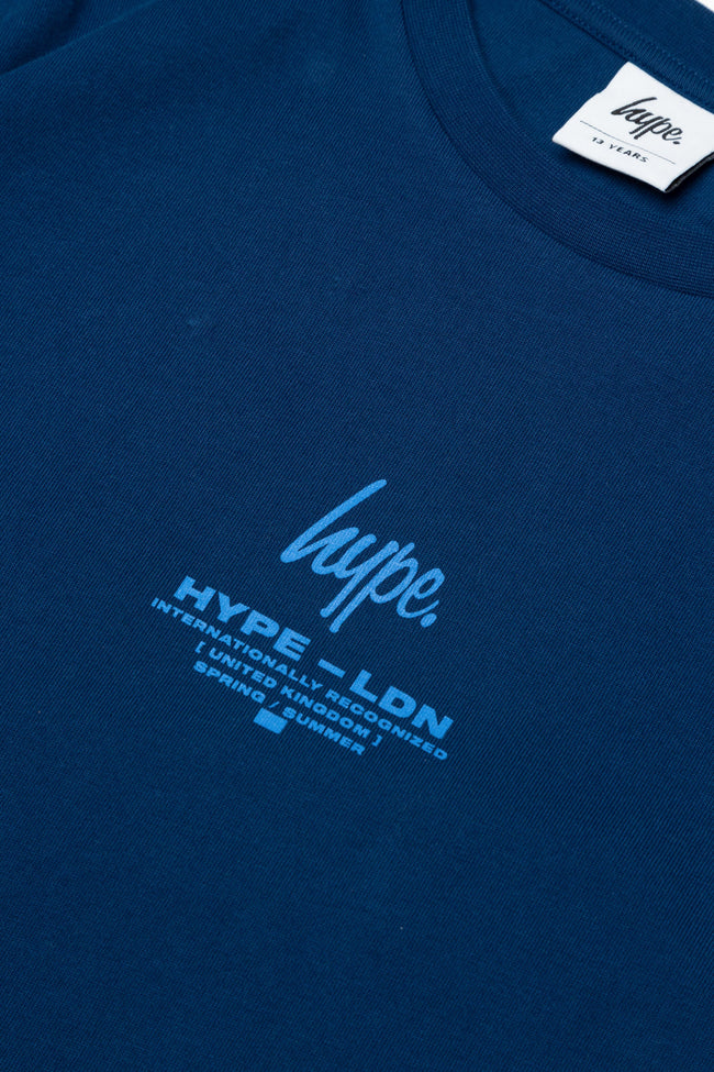 HYPE NAVY GRAFFITI SCRIPT KIDS L/S T-SHIRT