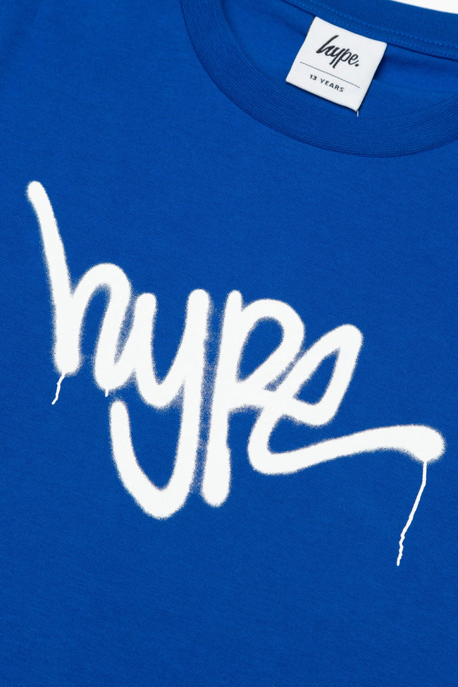 Hype Blue Graffiti Script Kids T-Shirt