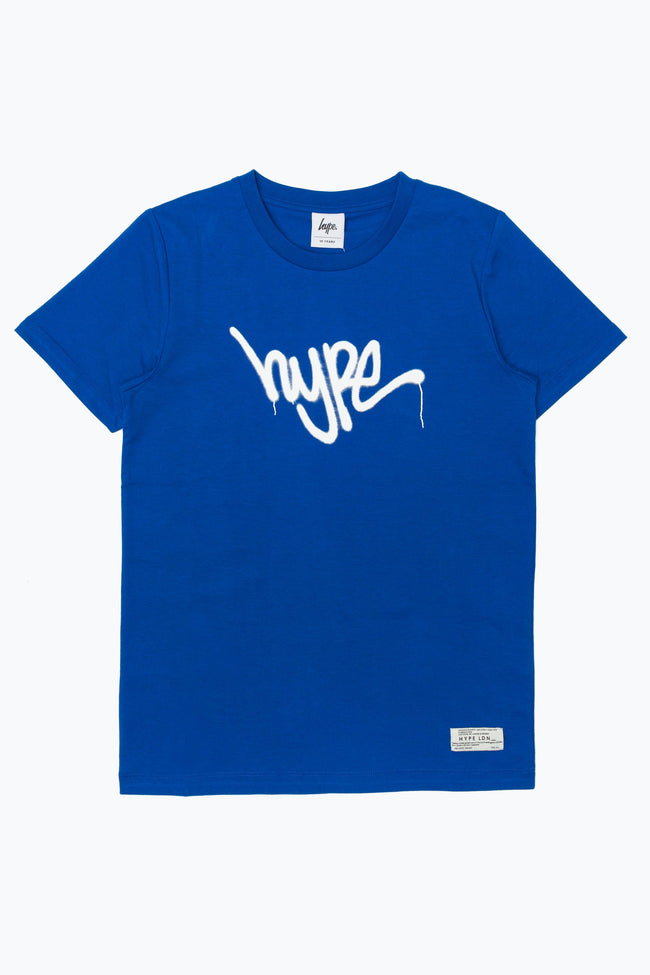 Hype Blue Graffiti Script Kids T-Shirt