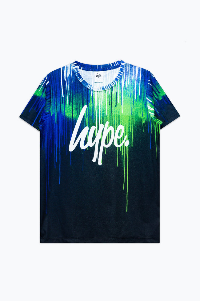 HYPE THREE PACK NAVY/GREEN/DRIP KIDS T-SHIRT