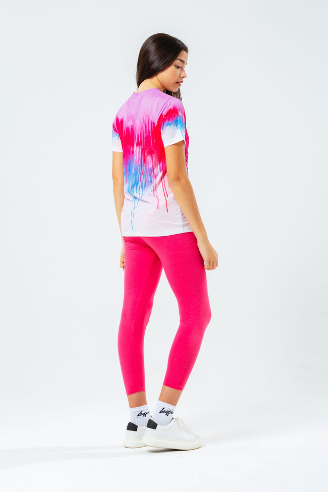 HYPE PINK DRIP KIDS T-SHIRT & LEGGINGS SET