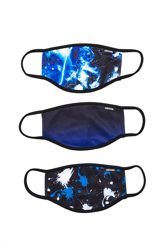 HYPE 3X ADULT SPLAT GALAXY FACE MASK SET