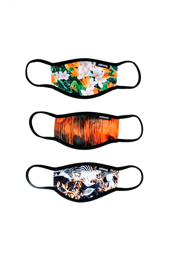 HYPE 3X KIDS SUNSET GRAFFITI FACE MASK SET