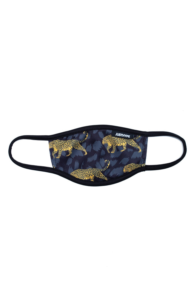 HYPE KIDS BLACK LEOPARD FACE MASK