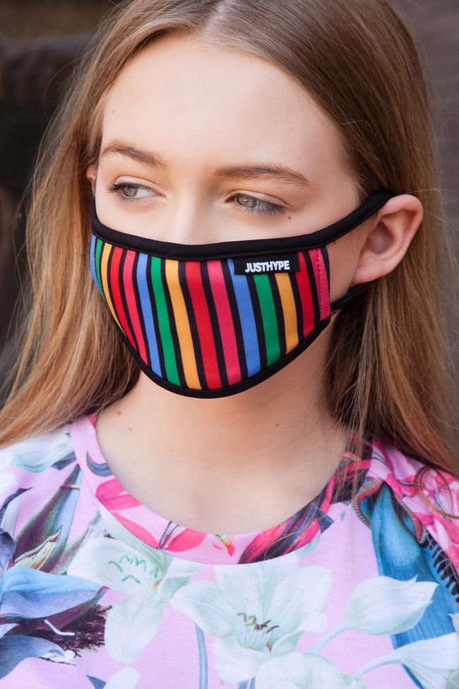 Hype Kids Crayon Stripes Face Mask