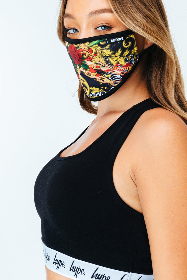 Hype Adult Vintage Roses Face Mask