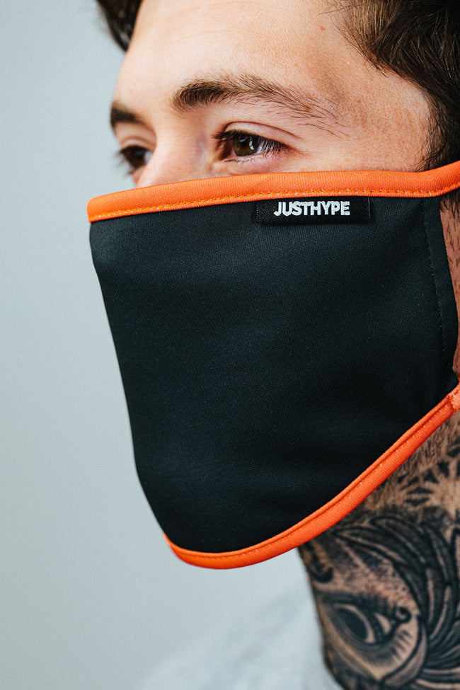 Hype Adult Grey & Orange Face Mask