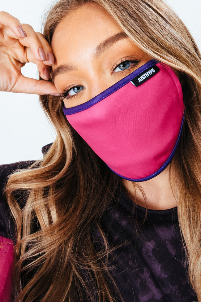 Hype Adult Pink & Purple Face Mask