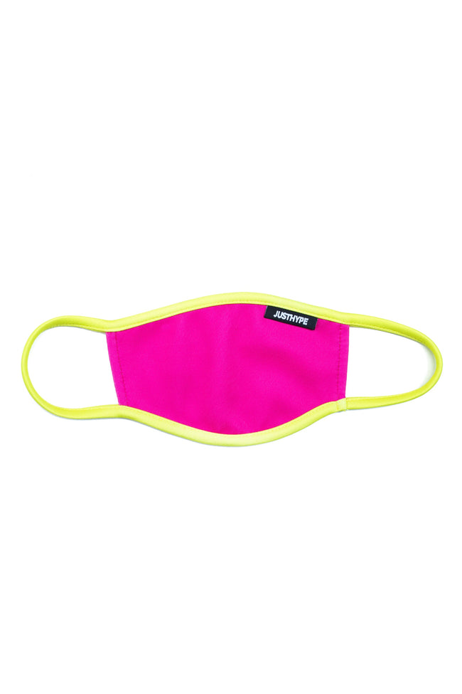 Hype Adult Pink & Yellow Face Mask