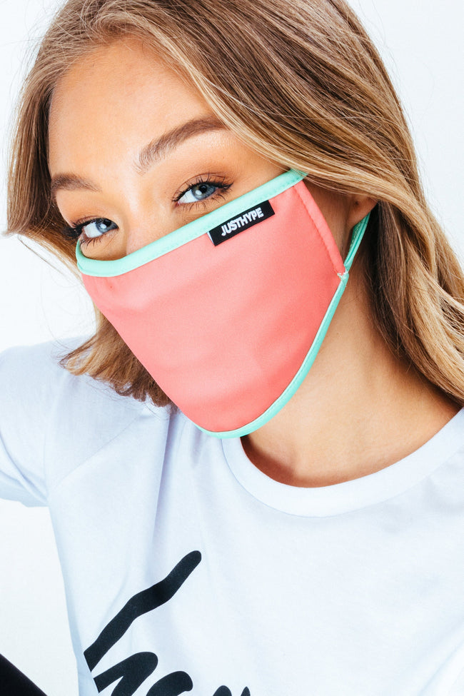 Hype Adult Pink & Blue Face Mask