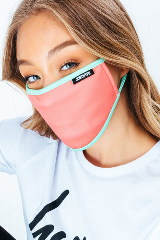 Hype Adult Pink & Blue Face Mask