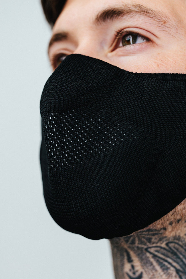 Hype 2X Adult Black Knit Face Mask