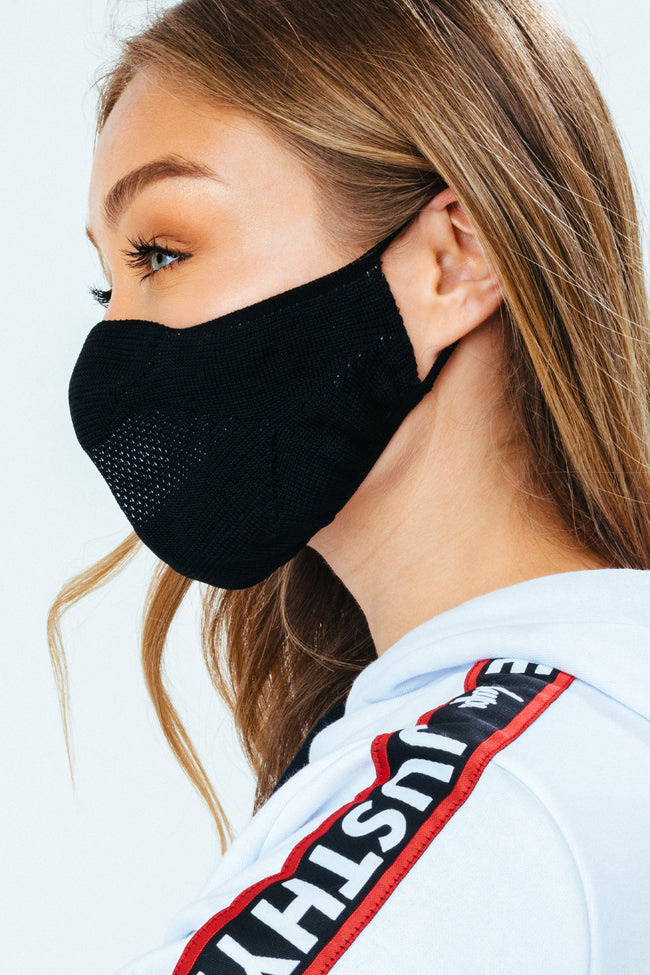 Hype 2X Adult Black Knit Face Mask