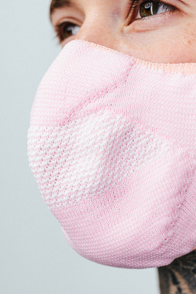 HYPE ADULT PINK KNIT FACE MASK