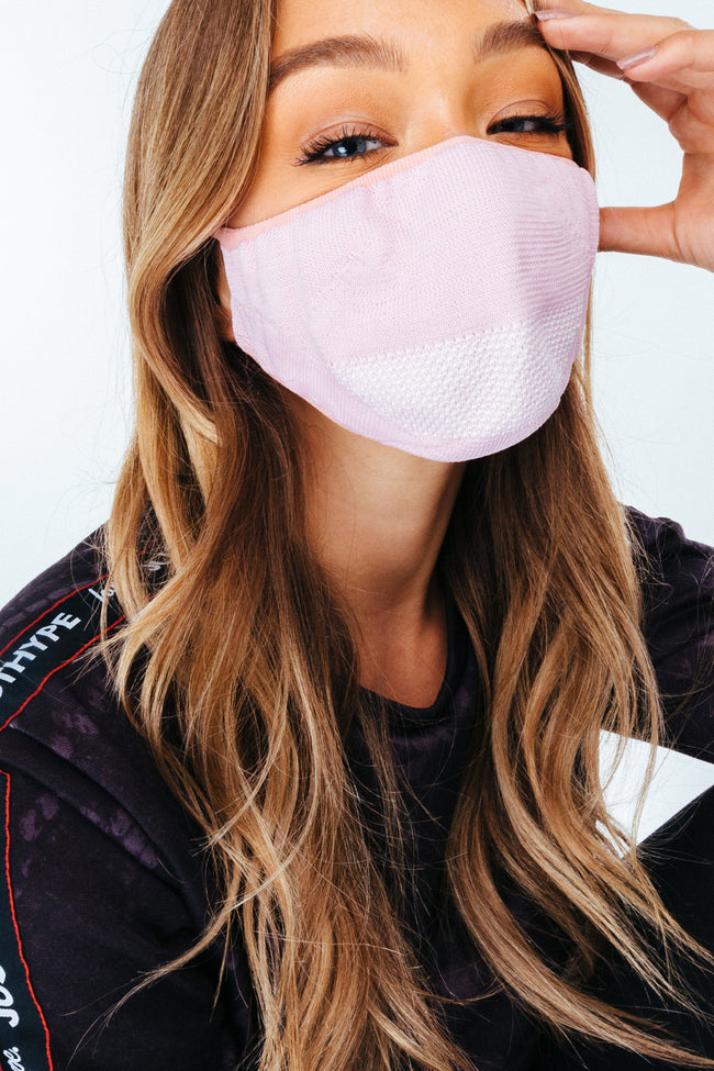 HYPE ADULT PINK KNIT FACE MASK