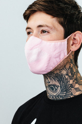 HYPE ADULT PINK KNIT FACE MASK