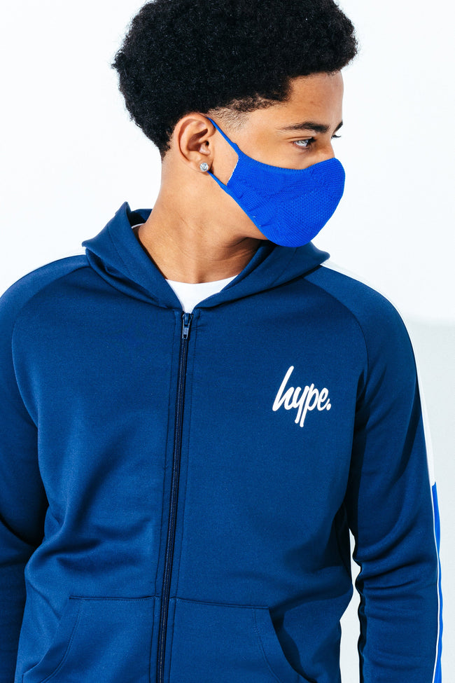 Hype Kids Blue Knit Face Mask