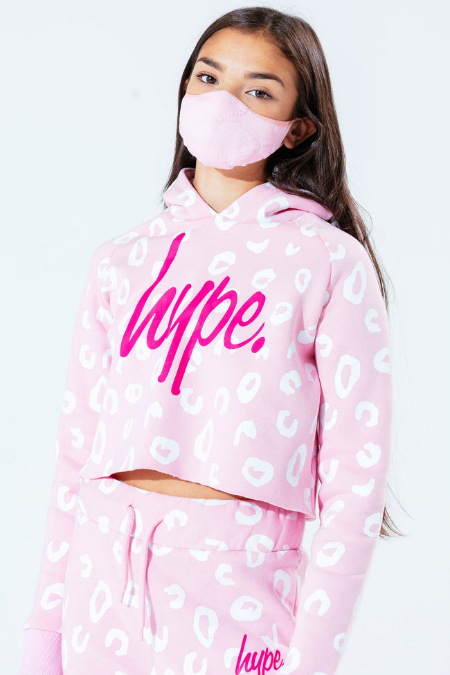 Hype Kids Pink Knit Face Mask