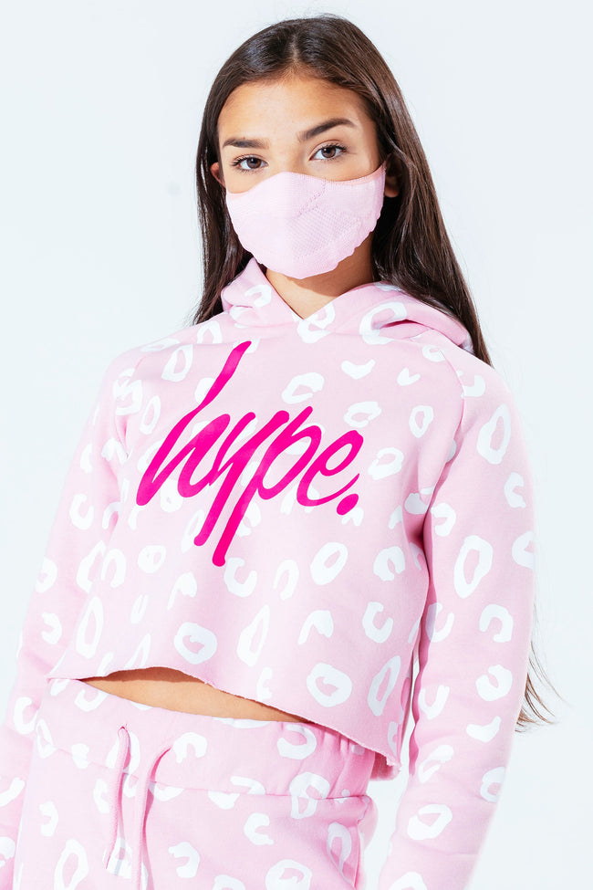 Hype Kids Pink Knit Face Mask