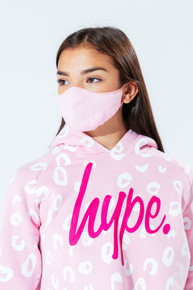 Hype Kids Pink Knit Face Mask