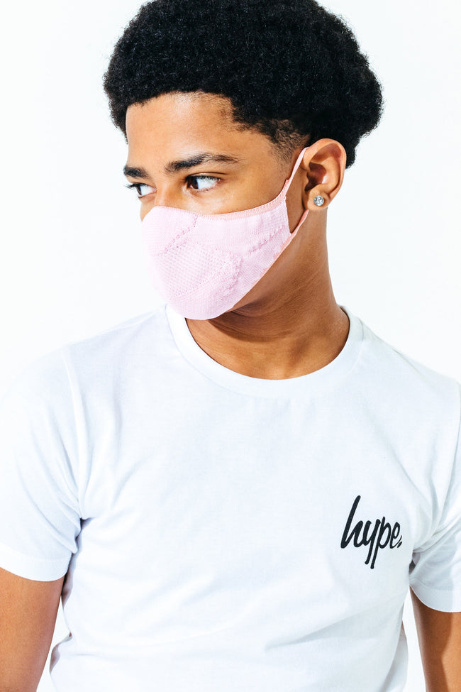 Hype Kids Pink Knit Face Mask